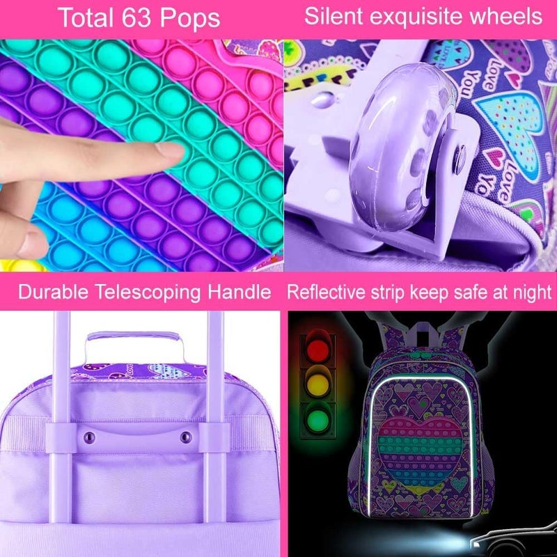 GXTVO Kids Suitcase with Wheels for Girls and Boys, Rolling Carry on Luggage for Toddler Children - Image 2
